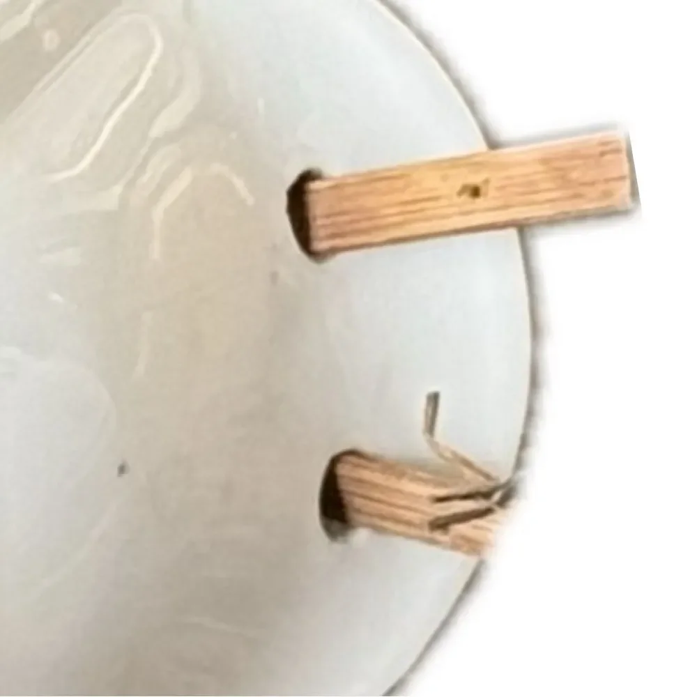 Vintage Japanese  Kutani hand, painted floral porcelain dish, bamboo‎ handle ￼